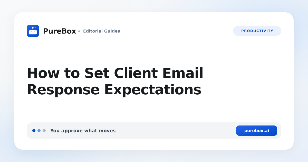 How to Set Client Email Response Expectations header